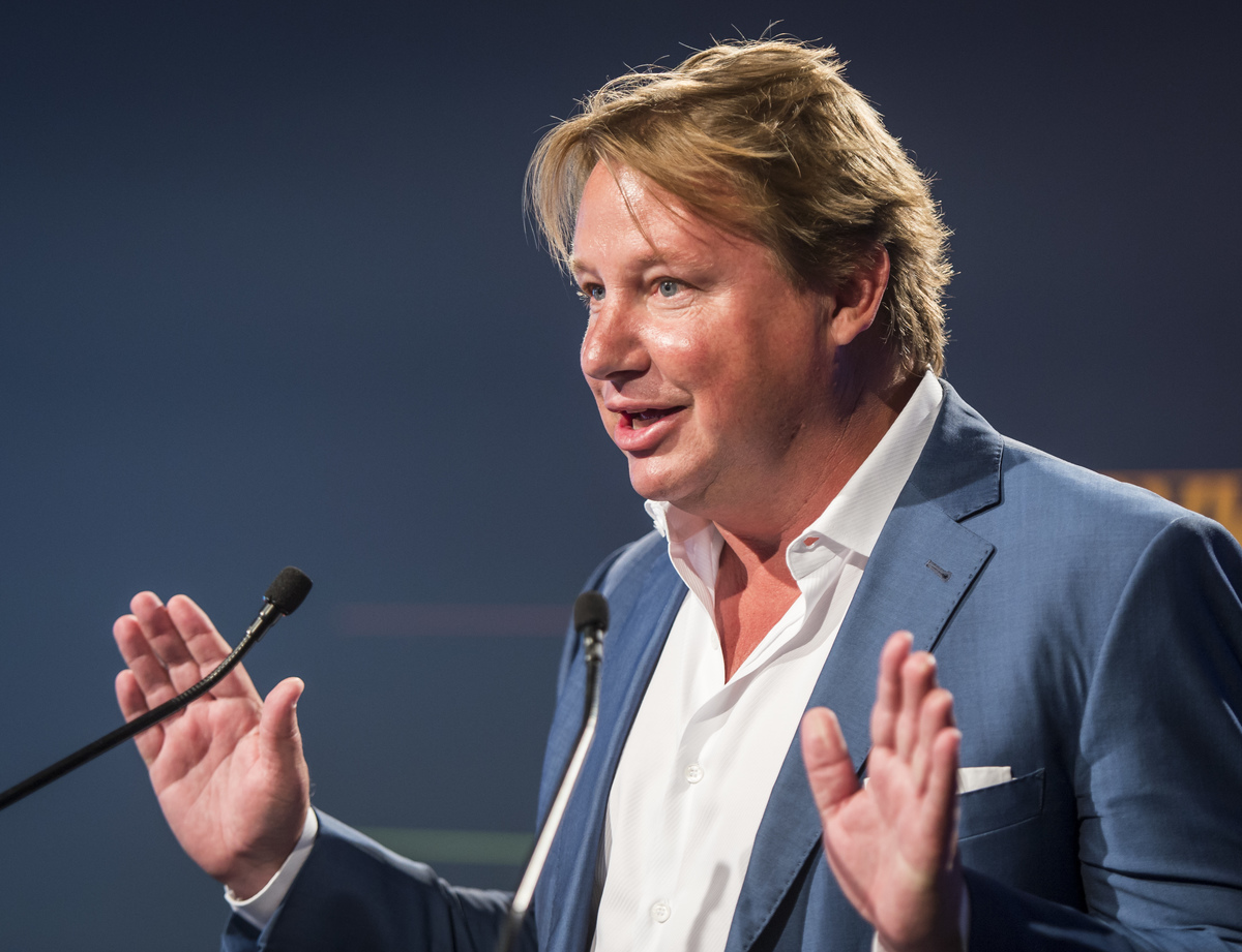 Eric Boyko (President, Co -founder, CEO of Stingray) during a press conference for the announcement of a partnership between Stingray karaoke wheel: soon choir highway and ADISQ, in Montreal, Friday, June 15, 2018. Joel Lemay/Agency QMI